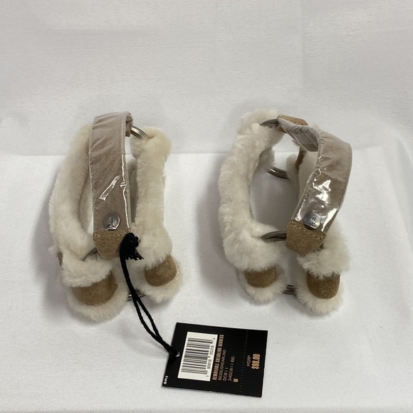 FRYE Removable Add-On Shearling Harness For Boots Beige Size Medium 7-8 NWT - Picture 3 of 3